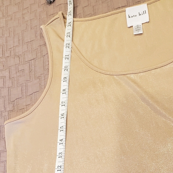 Kate Hill Gold Metalic Tank - Picture 4 of 7